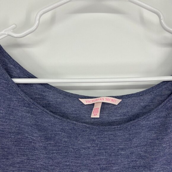 Victoria Secret Dress Blue Ruched Blouson Mini Stretch Knit - Picture 2 of 10